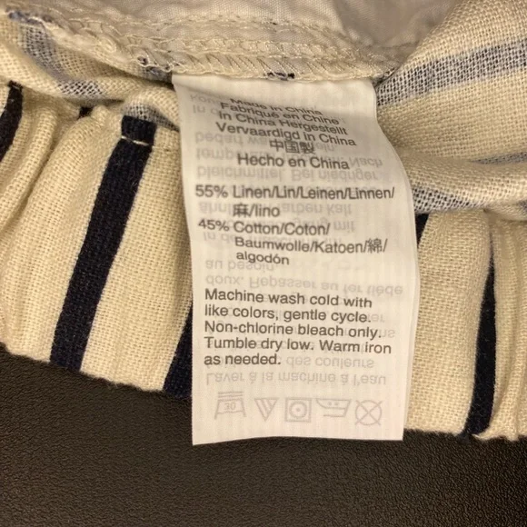 J.Crew linen blend striped drawstring shorts M - Picture 12 of 12